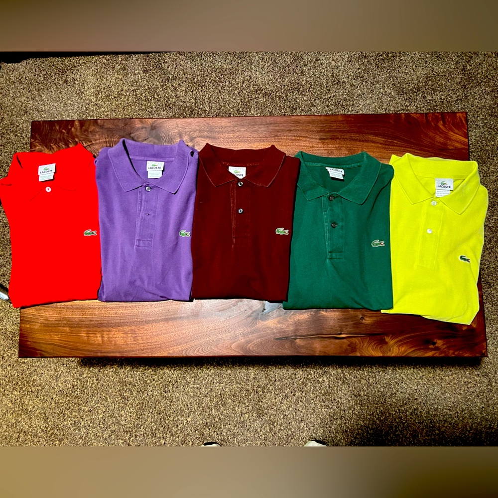 Lacoste Polo -  5 Men’s shirts sold together